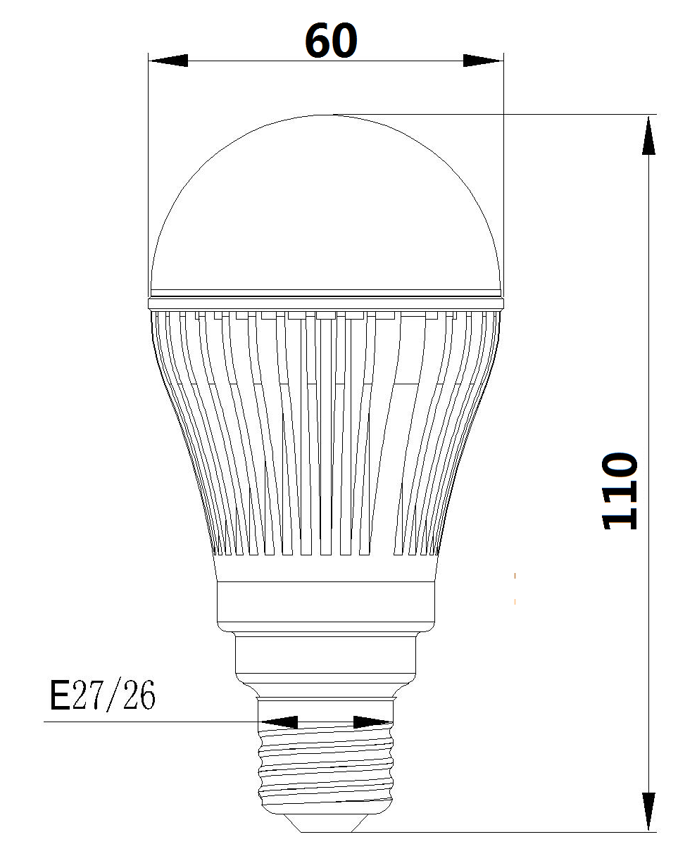 led電球サイズ